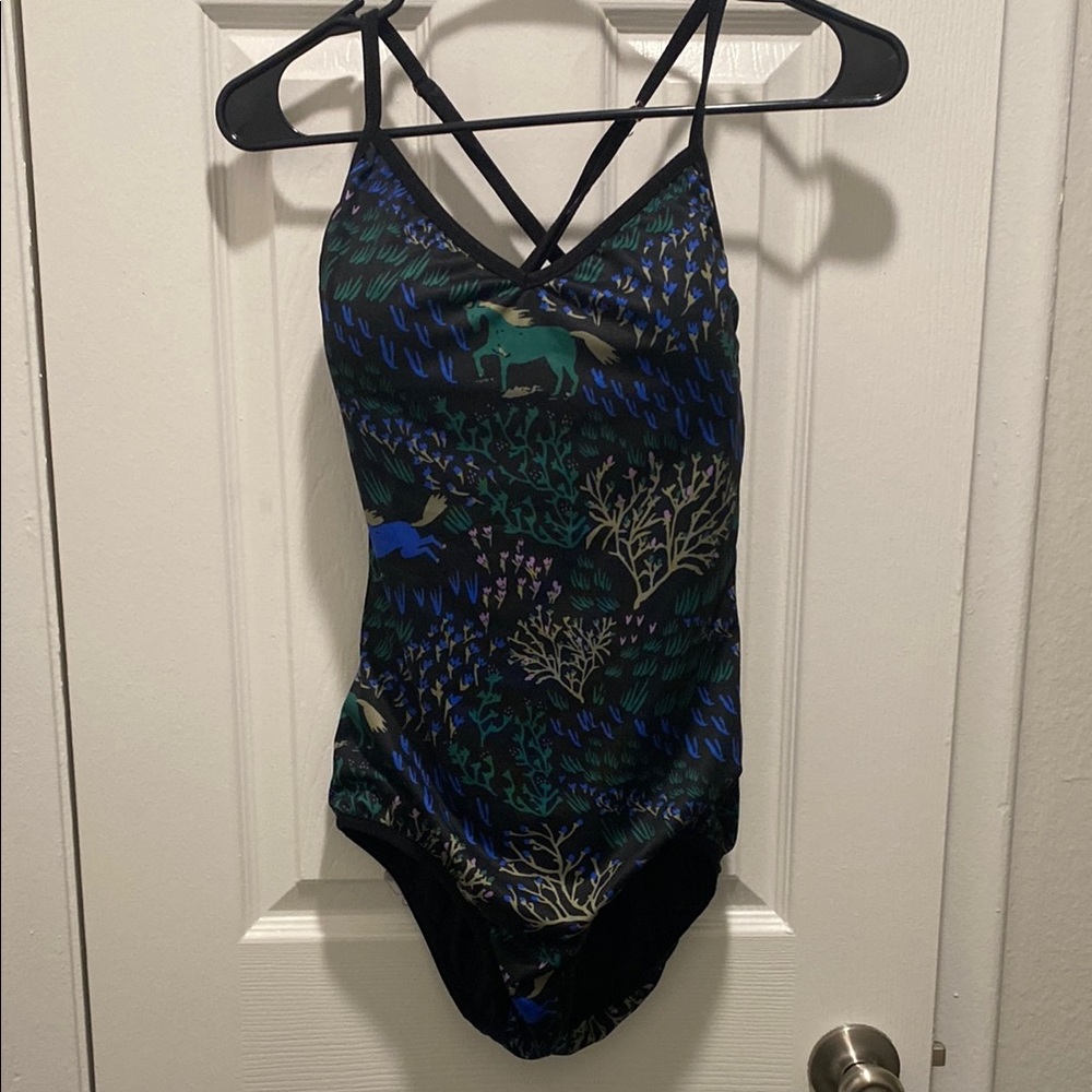 Thief and Bandit One Piece Swimsuit - Horse Print sz M